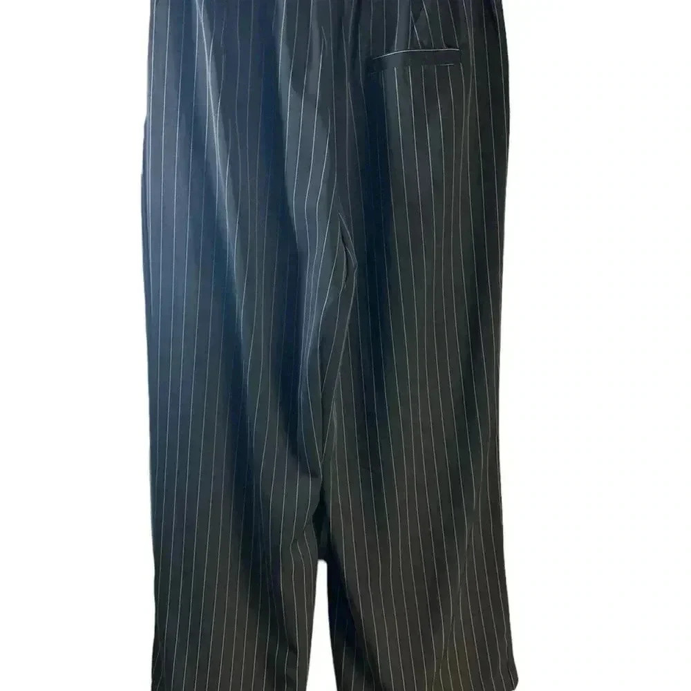 3/$20. Trousers C’est Moi pants woman’s stripe wide leg sm black palazzo style